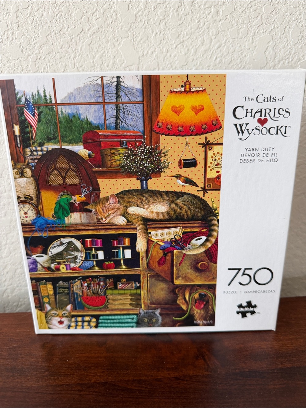 ♦️3 for $15♦️The Cats of Charles Wysocki 750 piece puzzle “Yarn Duty”